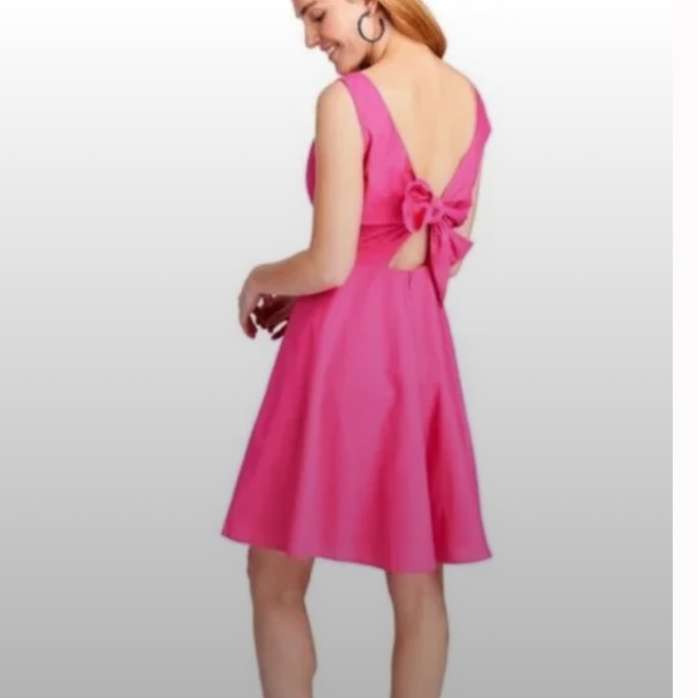 Vineyard Vines V Neck Fit and Flare Dress with Bow - Size 4 - NWT